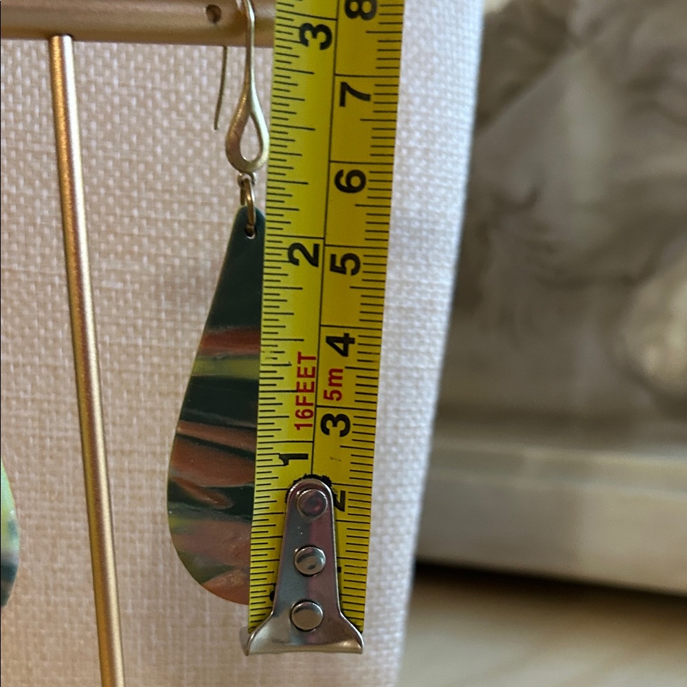 Artisan Earrings Multicolor Teardrop - Picture 8 of 8